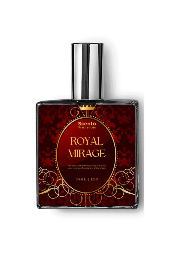 Royal Mirage Perfume by scento fragrances, scento fragrances new perfumes, bacarat rouge 540 impression by scentof rargances scento fragranecs logo, bacaratrouge impression perfume, best impression of bacarat rouge new perfumes